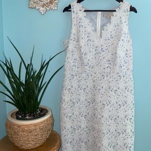 White Lace Floral Loft Dress